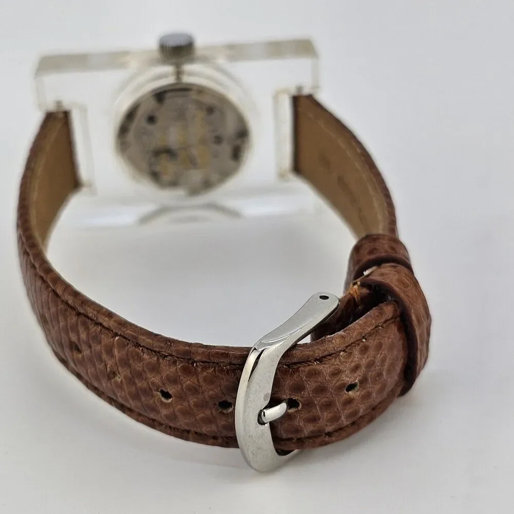 VTG Lucerne Women's Watch 26MM Black Dial Brown Leather Bands Up to 6.5